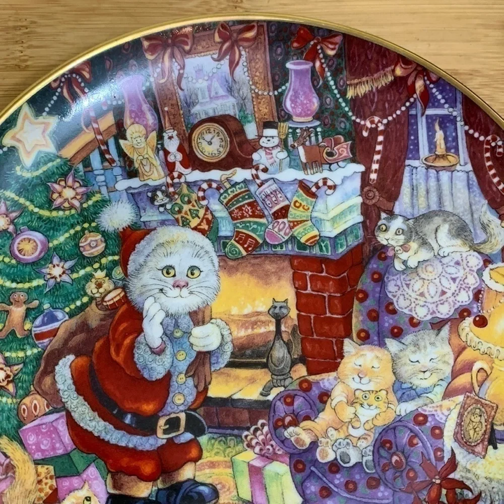 Franklin Mint | Not A Creature Was Purring LE Porcelain LE1578 24k Trim Plate
